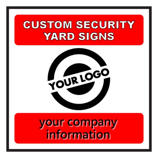 Square shape security yard sign