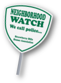 reflective neighborhood watch yard sign