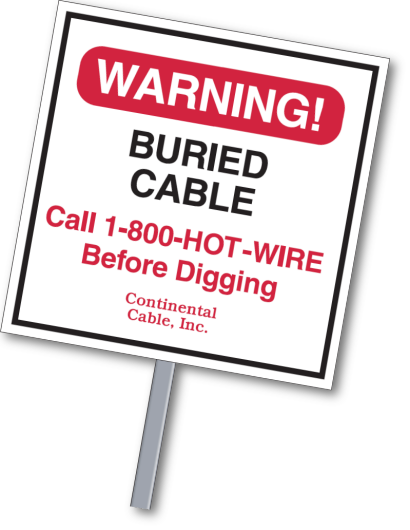custom printed Cable Companies yard signs