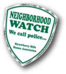 neighborhood watch window sticker on clear vinyl