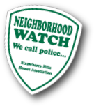 neighborhood watch window sticker on white vinyl