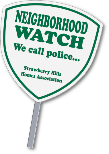 custom printed Neighborhood Watch yard signs